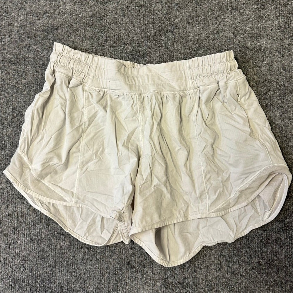 Lululemon Shorts Womens Size 6 Tall Grey Tracker V Mesh Panel Running Athletic